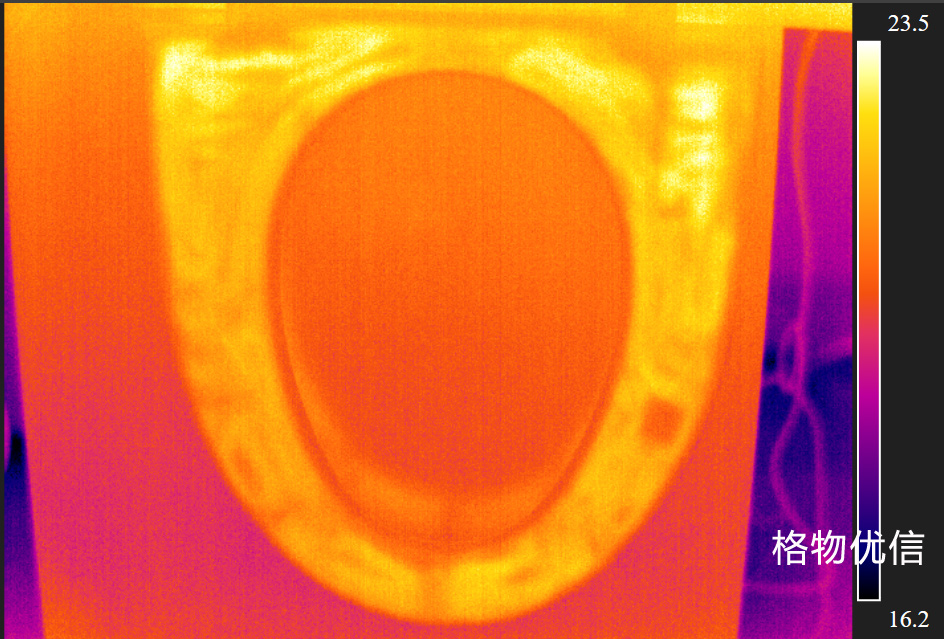 紅外熱像儀用于馬桶便圈加熱均勻性檢測