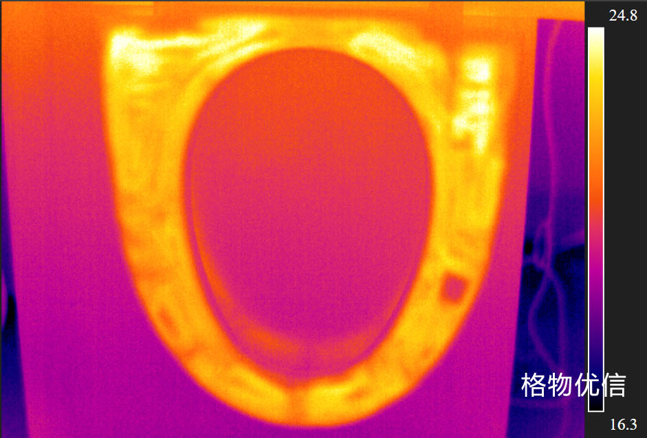 紅外熱像儀用于馬桶便圈加熱均勻性檢測