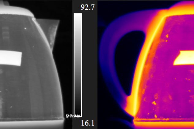 黑熱和鐵紅調色板對比