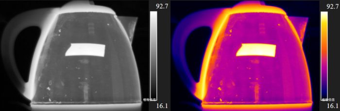 黑熱和鐵紅調(diào)色板對比