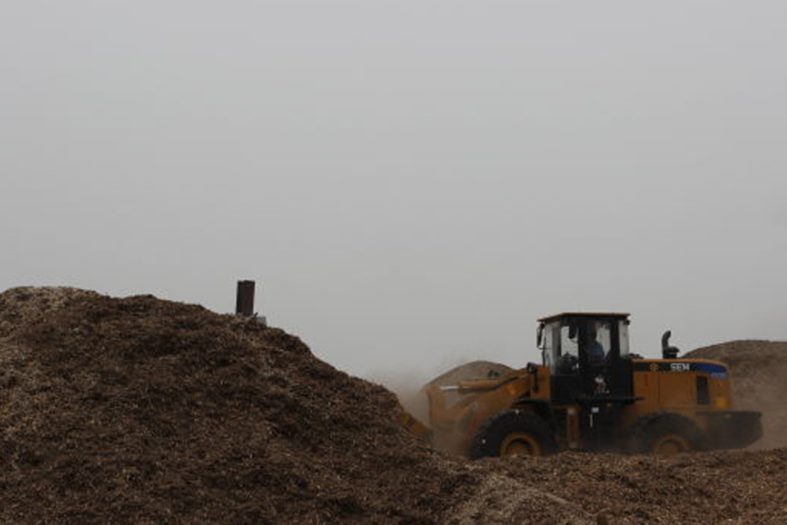 生物質能發電廢料堆