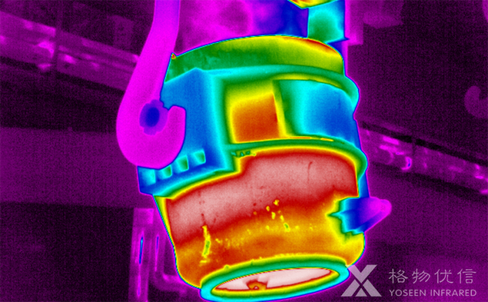 格物優信紅外熱像儀探測鋼包形成清晰的熱像圖