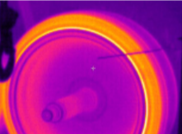 紅外熱像儀檢測輪胎溫度