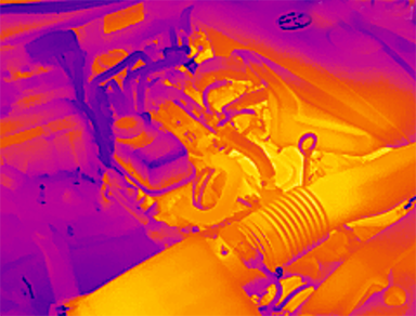紅外熱像儀在汽車發動機上的檢測應用