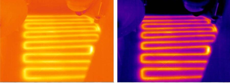 使用熱成像儀進行地暖系統檢測