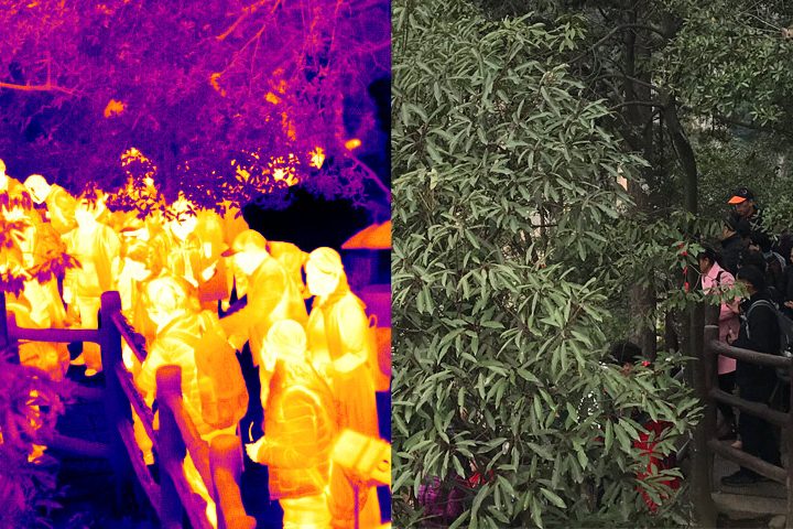 紅外熱成像圖片和可見(jiàn)光圖片