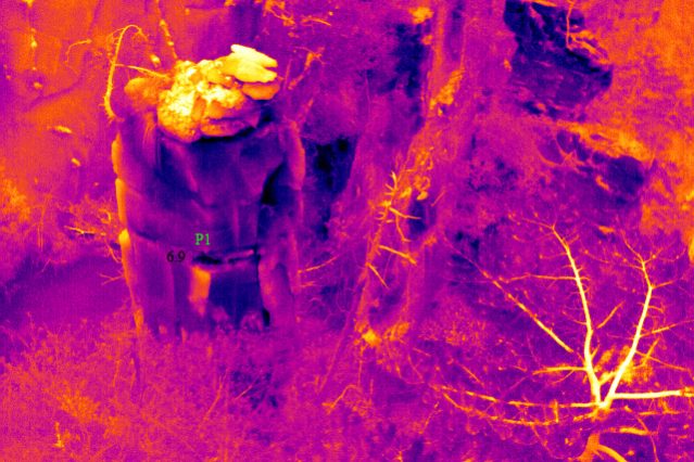 無人機搭載熱像儀拍攝效果